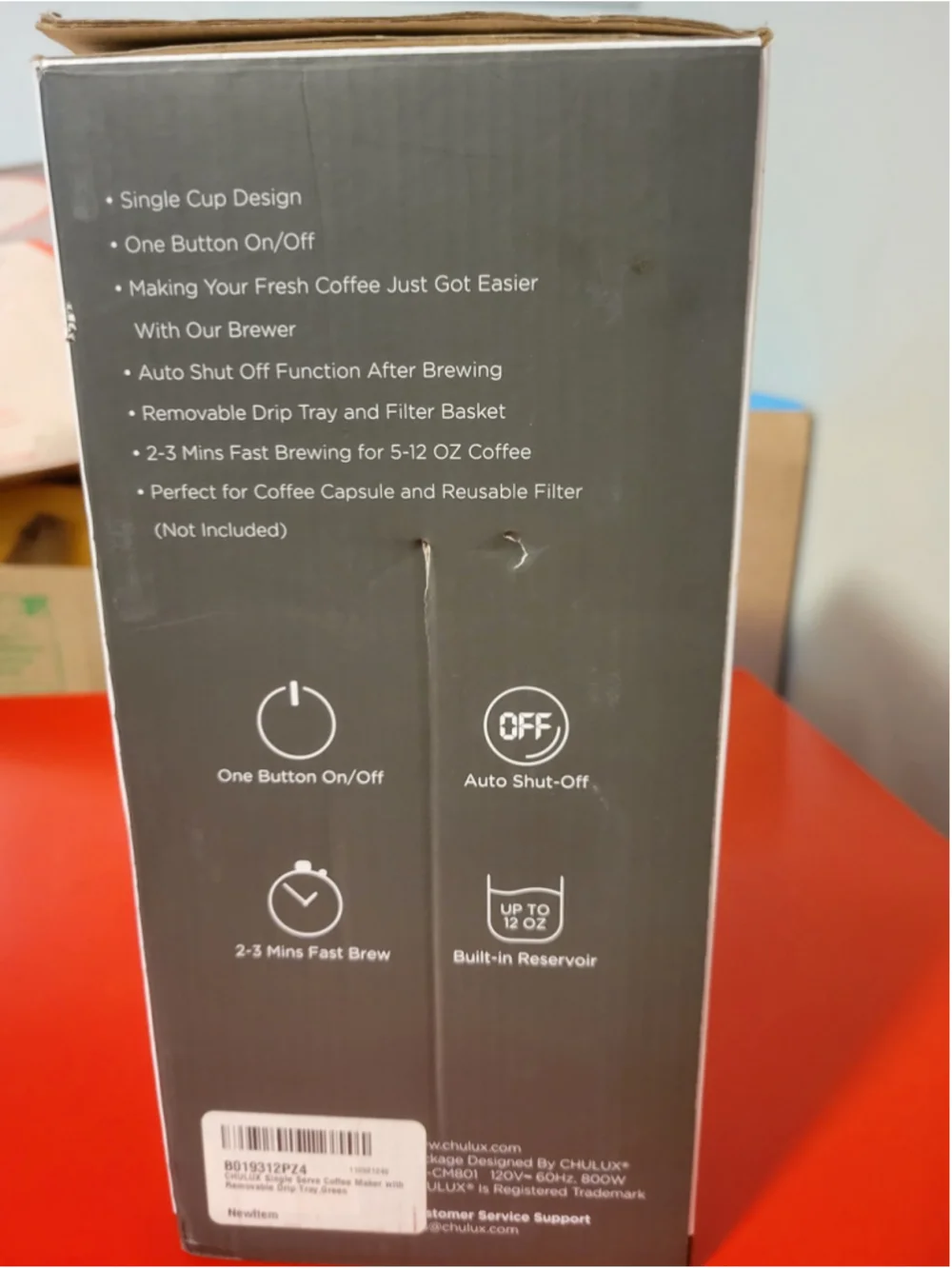 NIB CHULUX Single Serve Coffee Maker K-Cup Pod Brewer Green